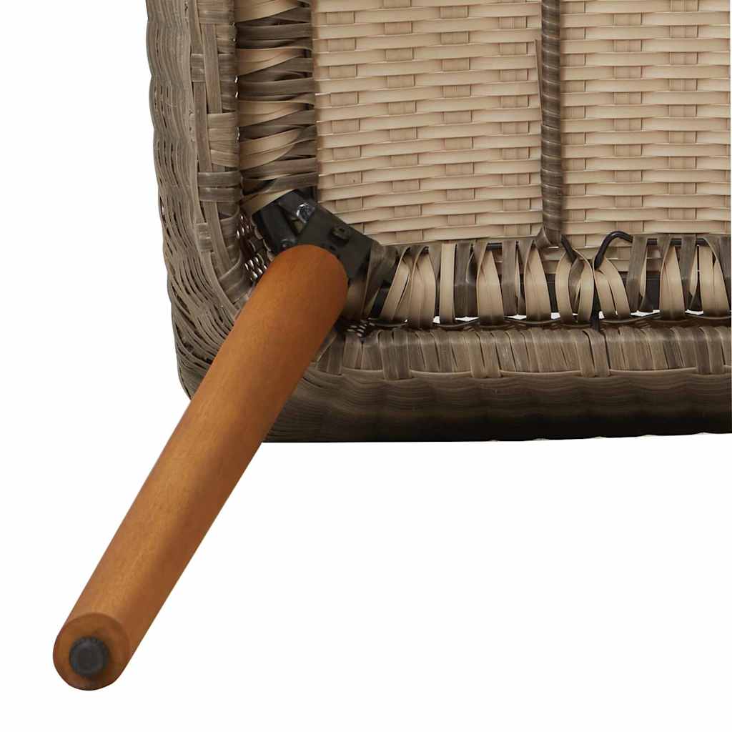 Sodo Kėdė su pagalve 2 pcs Juoda 62,5 x 55 x 82 cm poliratanas