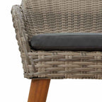 Sodo Kėdė su pagalve 2 pcs Juoda 62,5 x 55 x 82 cm poliratanas