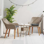 Sodo Kėdė su pagalve 2 pcs Juoda 62,5 x 55 x 82 cm poliratanas