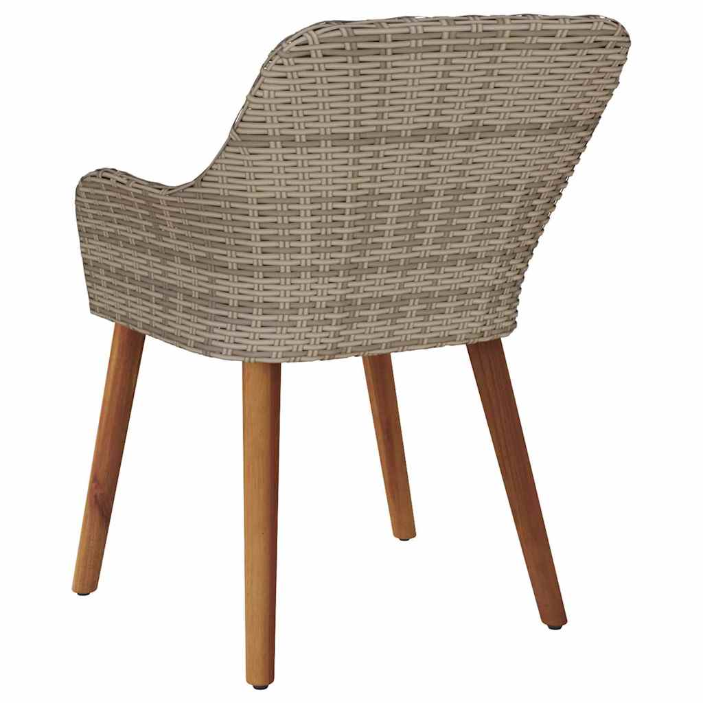 Sodo Kėdė su pagalve 2 pcs Juoda 62,5 x 55 x 82 cm poliratanas