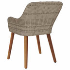 Sodo Kėdė su pagalve 2 pcs Juoda 62,5 x 55 x 82 cm poliratanas