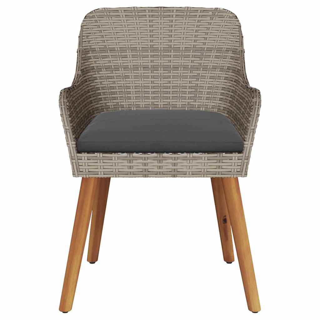 Sodo Kėdė su pagalve 2 pcs Juoda 62,5 x 55 x 82 cm poliratanas