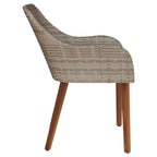Sodo Kėdė su pagalve 2 pcs Juoda 62,5 x 55 x 82 cm poliratanas