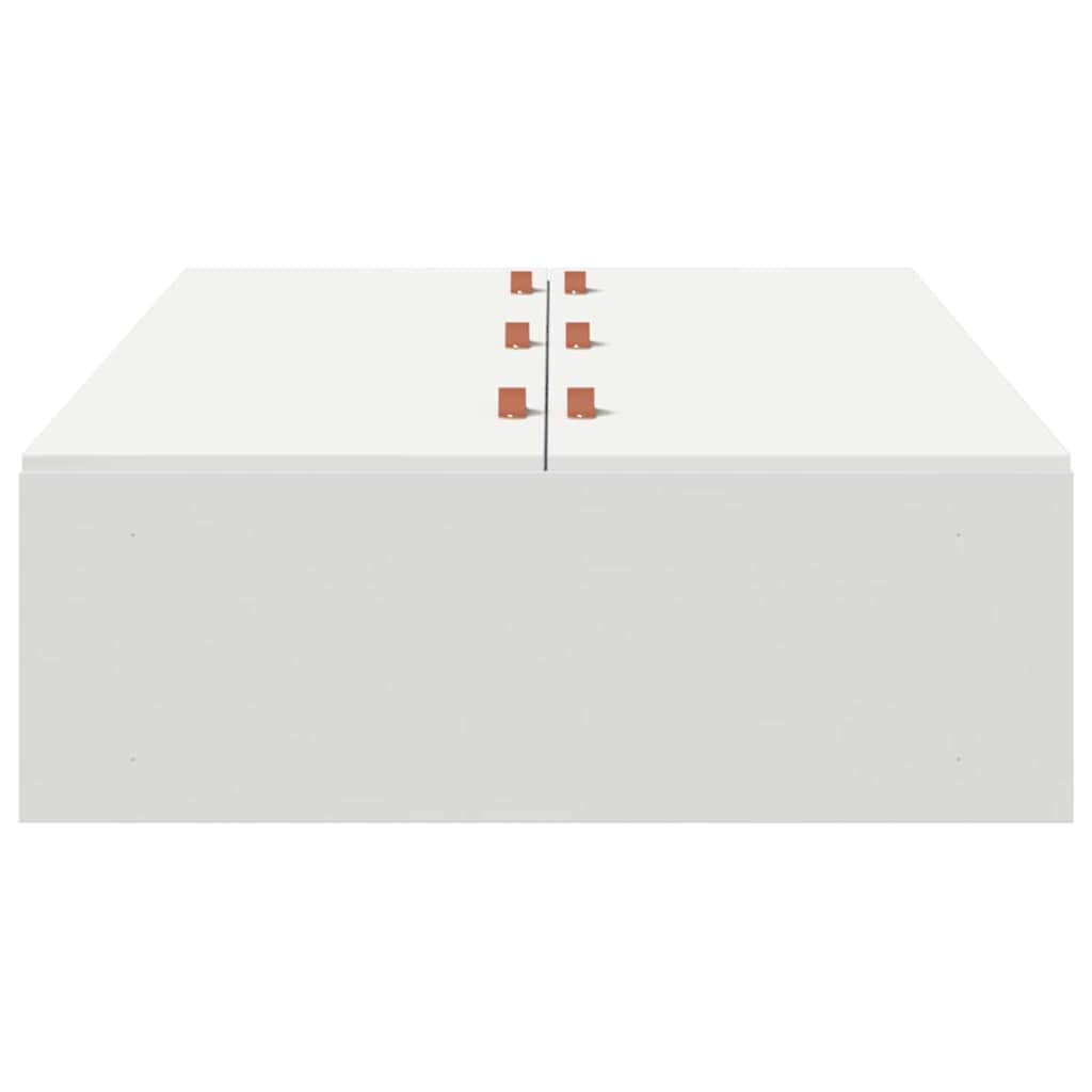 Lova su daiktų laikymo vieta Balta 90 x 190 cm Apdirbta mediena