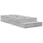 Lova su daiktų laikymo vieta su stalčių Pilkas Sonoma 90 cm