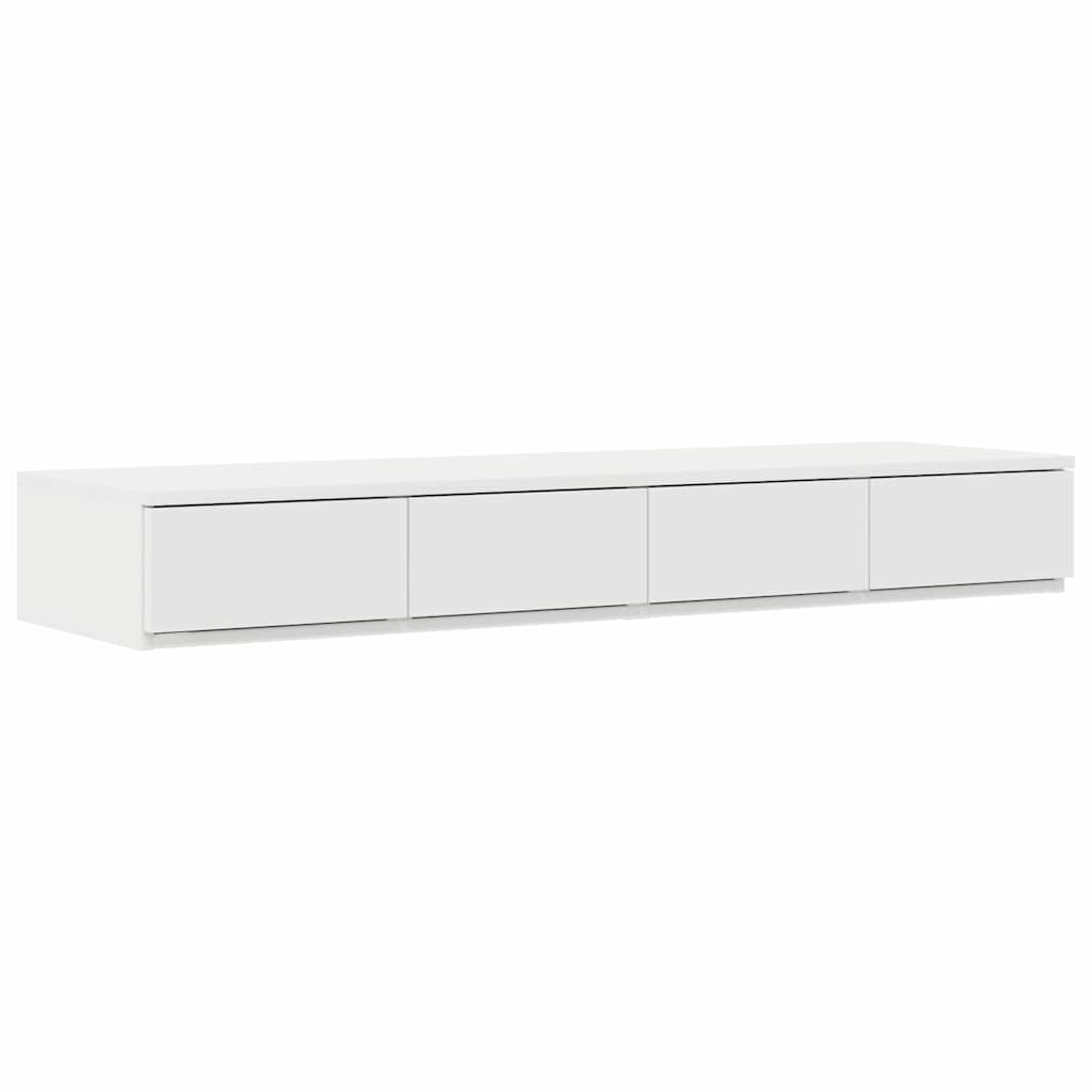 Lova su daiktų laikymo vieta Balta 120 cm Apdirbta mediena