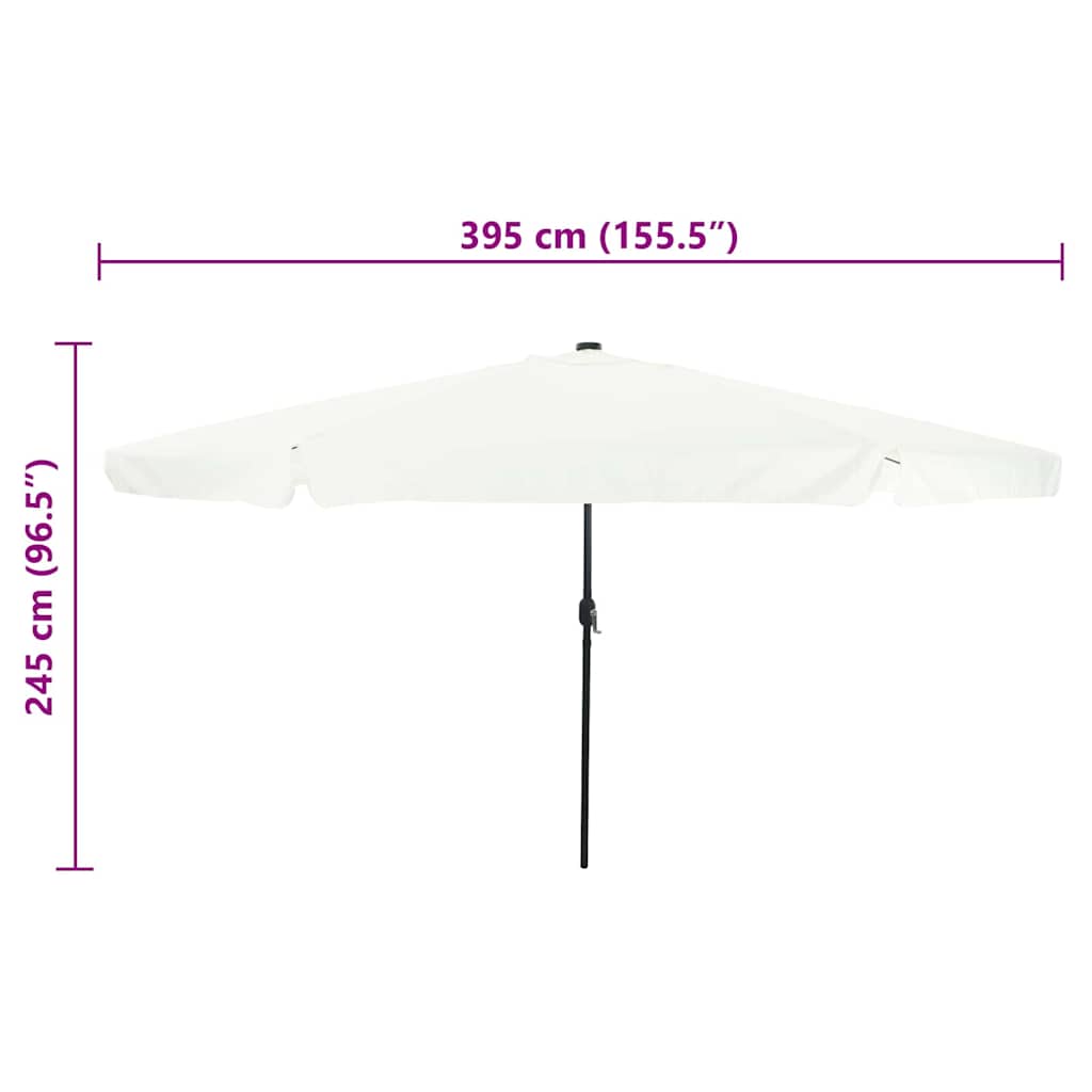 Sodo skėtis 395 x 395 x 245 cm Poliesteris