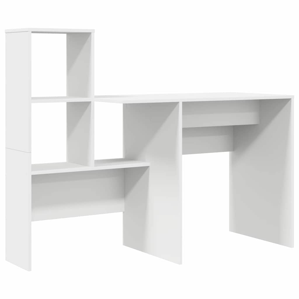 Stalas su stalčių Balta 131,5 x 50 x 106,5 cm Apdirbta mediena