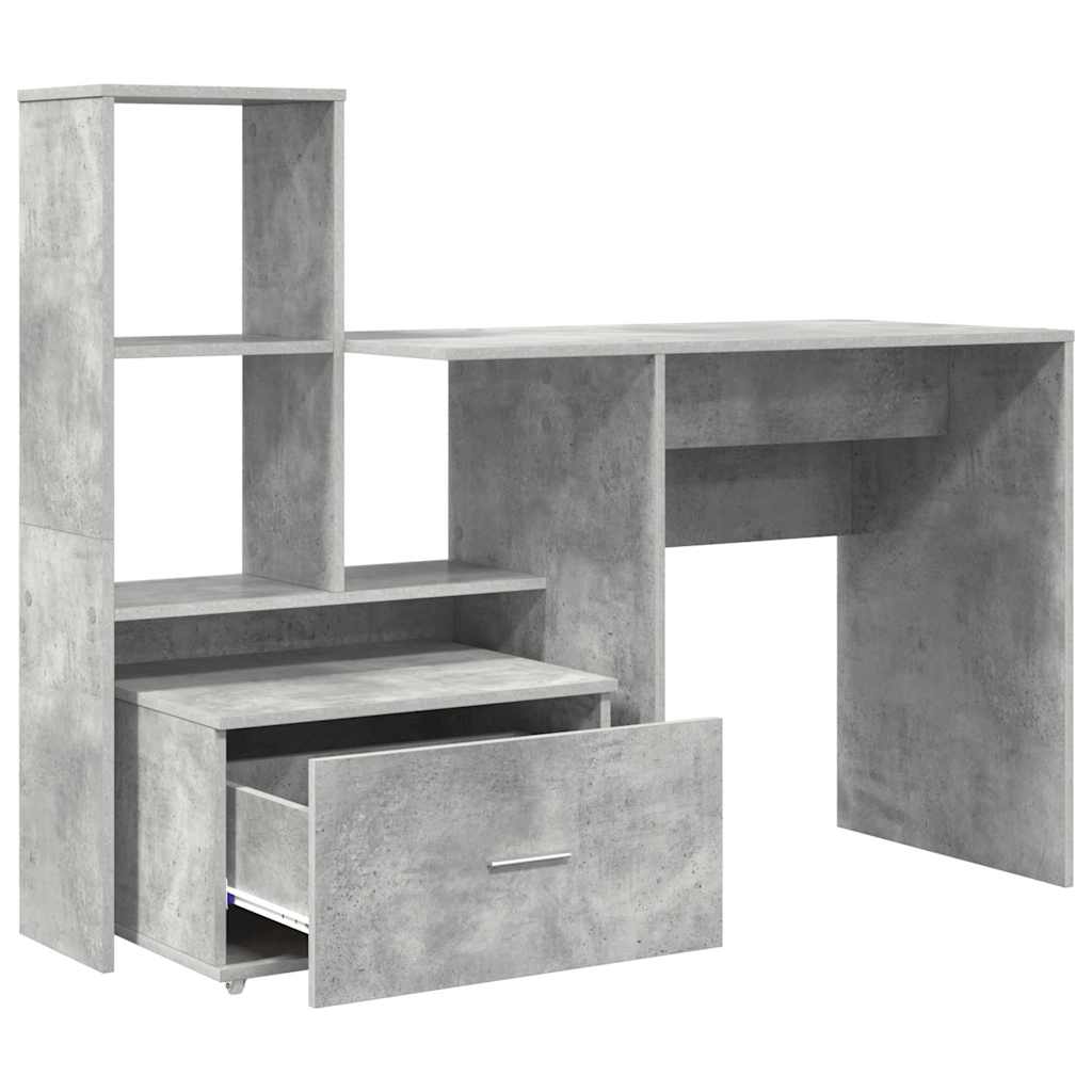 Stalas Betono pilka 131,5 x 50 x 106,5 cm Apdirbta mediena