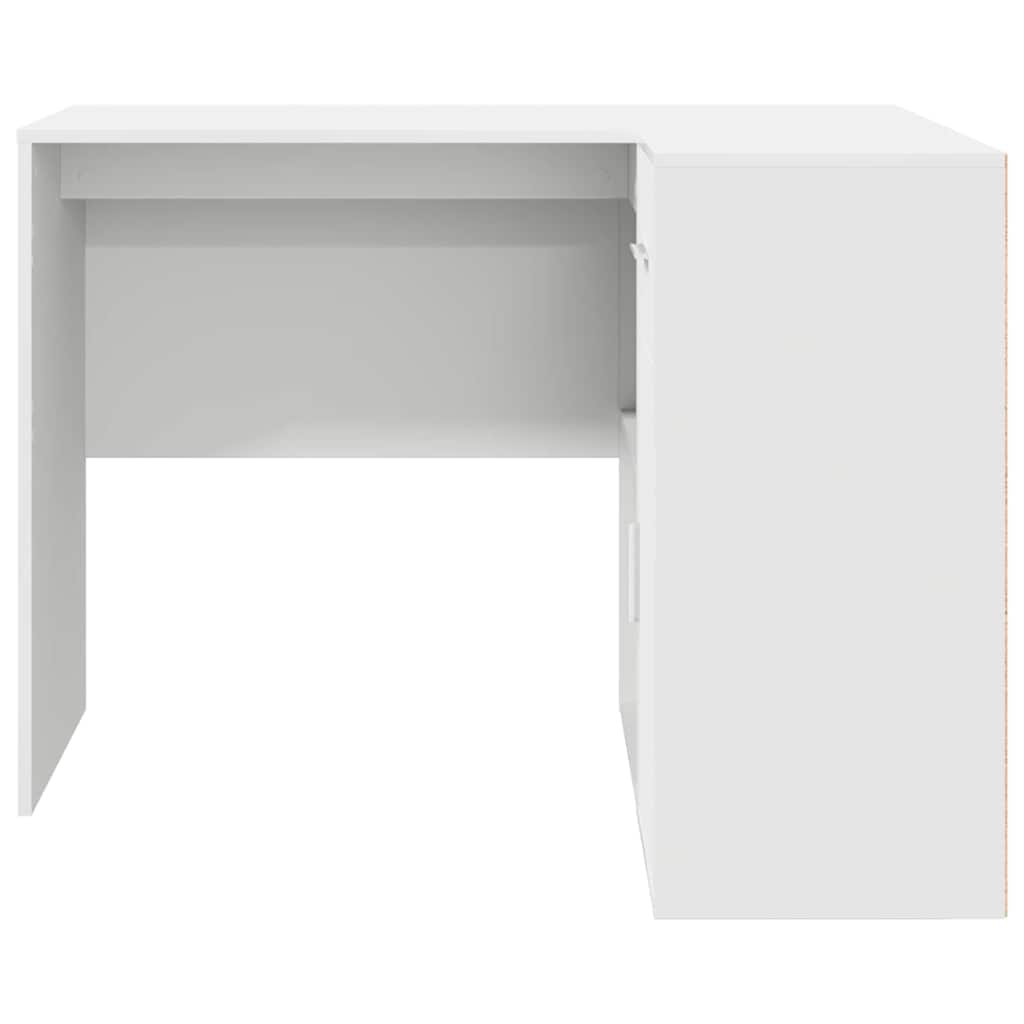 Kampinis rašomasis stalas su stalčių Balta 102 x 88 x 75 cm