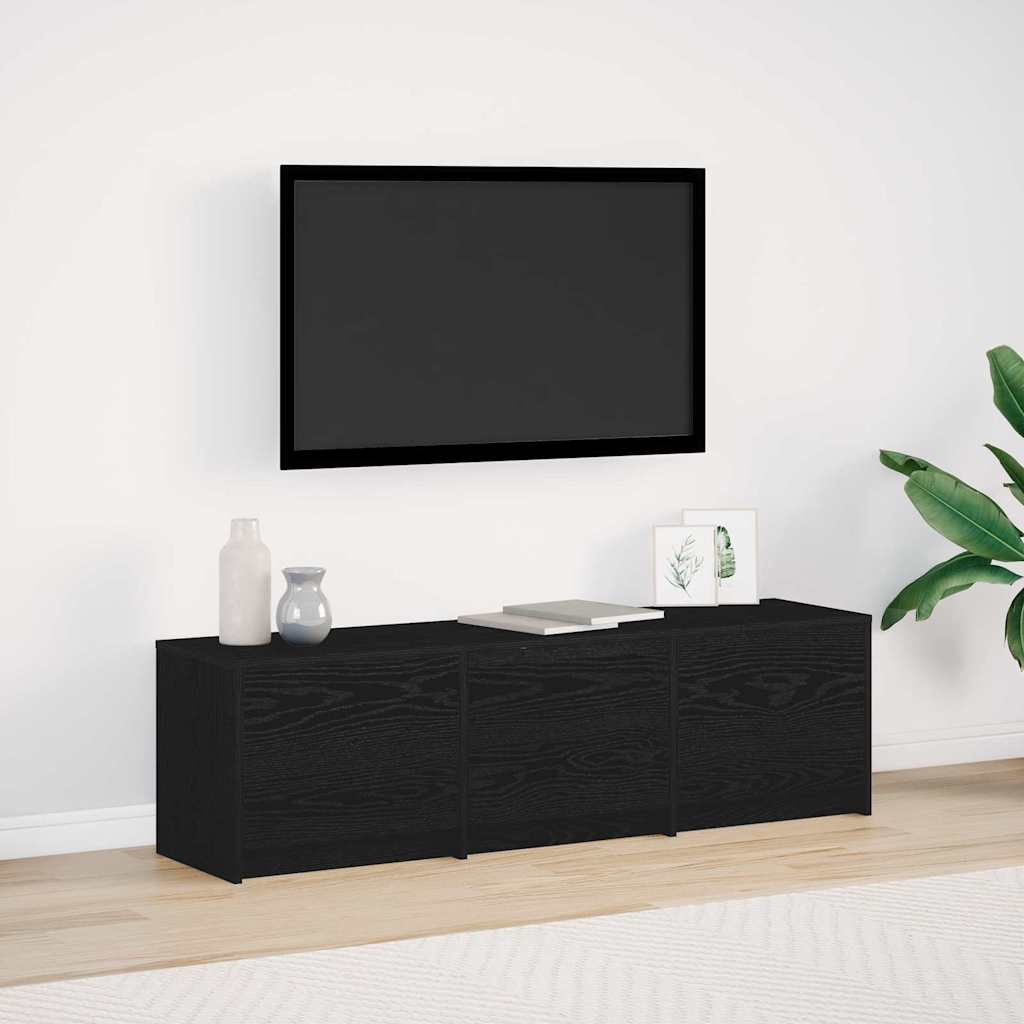 TV vienetai Juodas ąžuolas 140 x 34 x 40 cm Apdirbta mediena