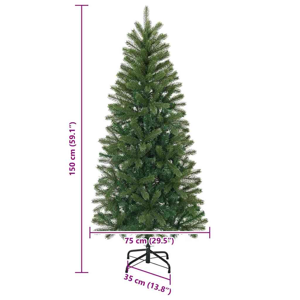 Dirbtinė Kalėdų eglutė s stovu Žalia 150 cm PVC, PE ir plienas