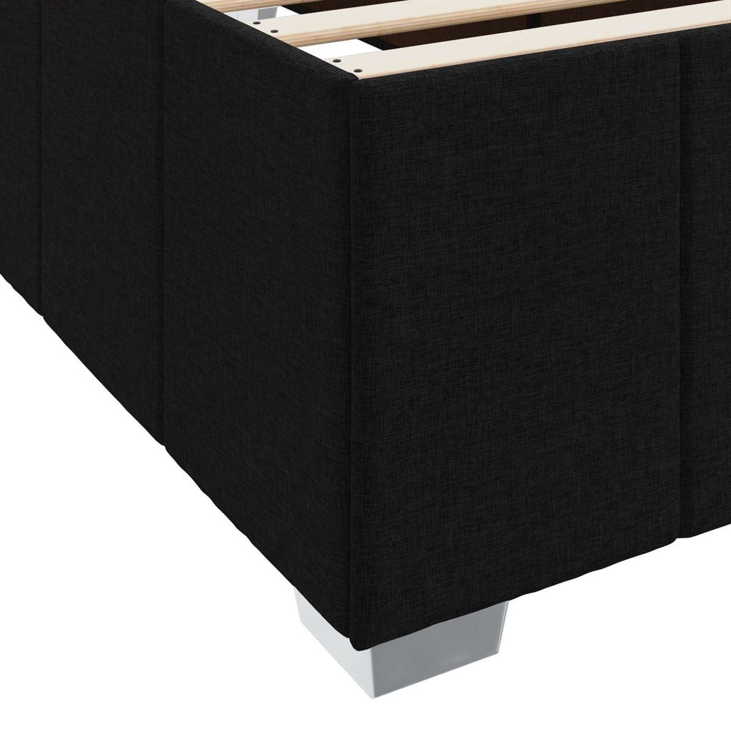 Lovos rėmas su čiužiniu Juoda 90 x 200 cm audinys