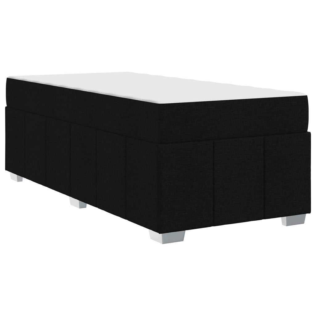 Lovos rėmas su čiužiniu Juoda 90 x 200 cm audinys
