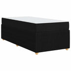 Lovos rėmas su čiužiniu Juoda 90 x 200 cm audinys