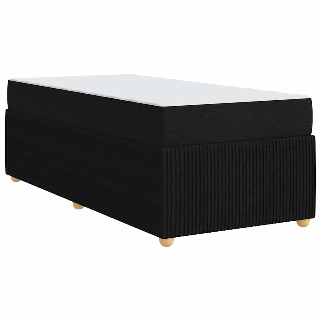 Lovos rėmas su čiužiniu Juoda 90 x 200 cm audinys
