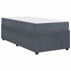 Lovos rėmas su čiužiniu Tamsiai pilka 90 x 200 cm audinys
