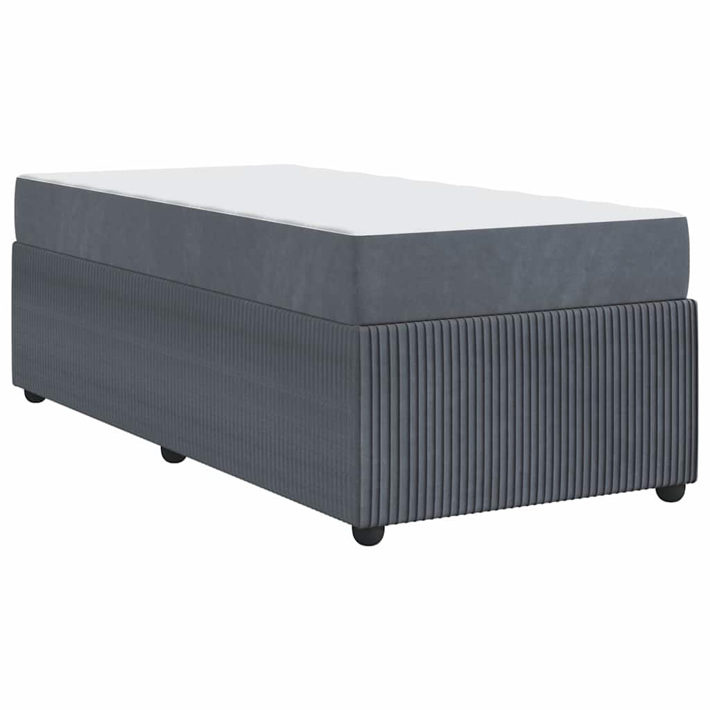 Lovos rėmas su čiužiniu Tamsiai pilka 90 x 200 cm audinys