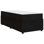 Lovos rėmas su čiužiniu Juoda 90 x 200 cm audinys