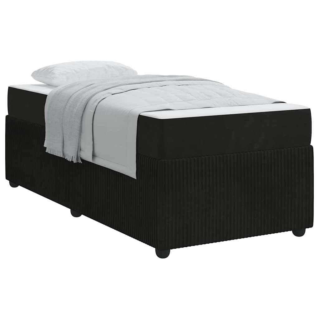 Lovos rėmas su čiužiniu Juoda 90 x 200 cm audinys