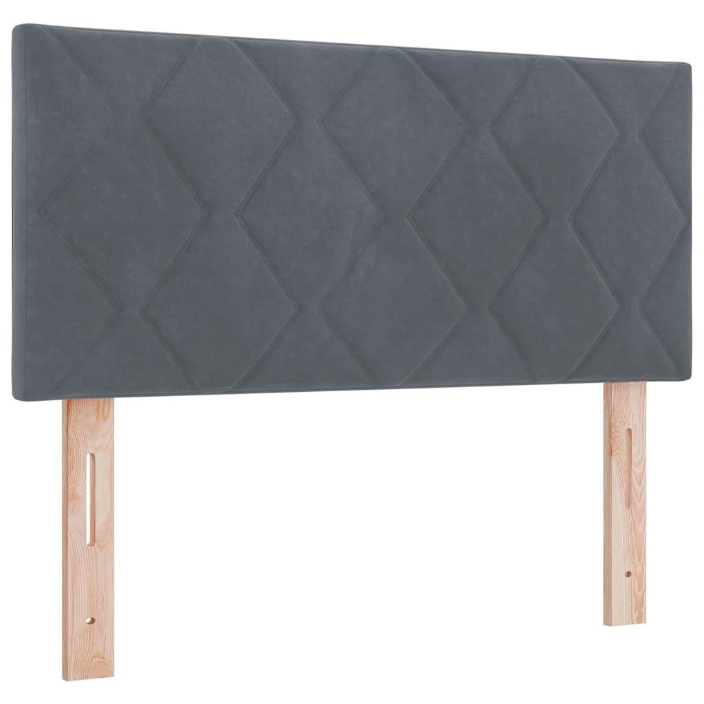 Kiemas lova su čiužiniu Tamsiai pilka 200 x 90 cm Poliesteris