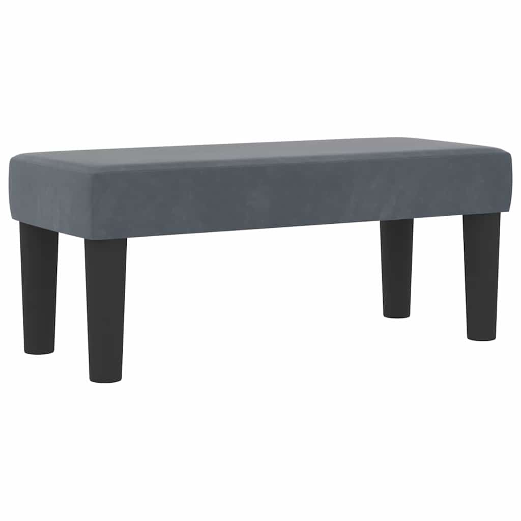 Kiemas lova su čiužiniu Tamsiai pilka 100 x 200 cm Aksomas