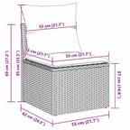 Sodo Sofų Rinkinys 10 dalių Juoda ir balta poliratanas