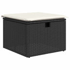 Sodo Sofų Rinkinys su pagalve 9 dalių Juoda Poli ratanas