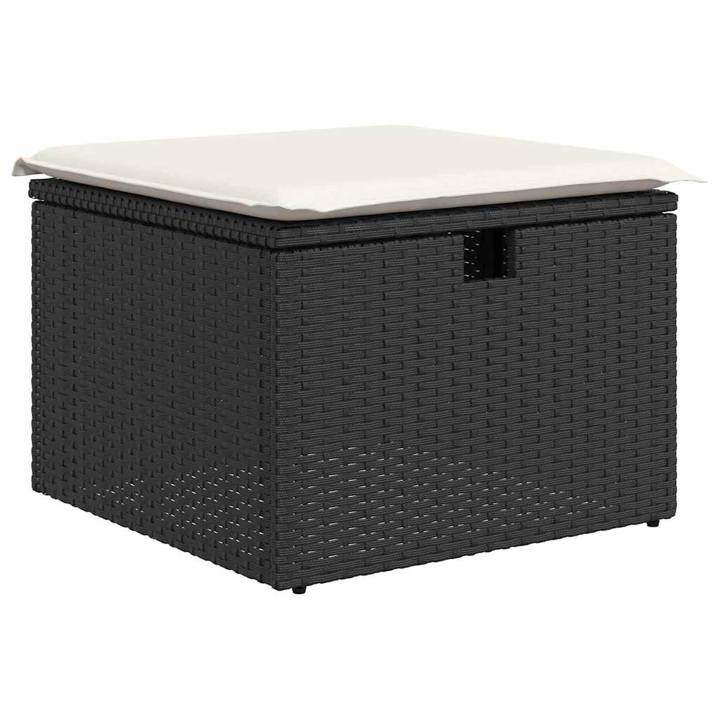 Sodo Sofų Rinkinys 8 dalių Juoda poliratanas