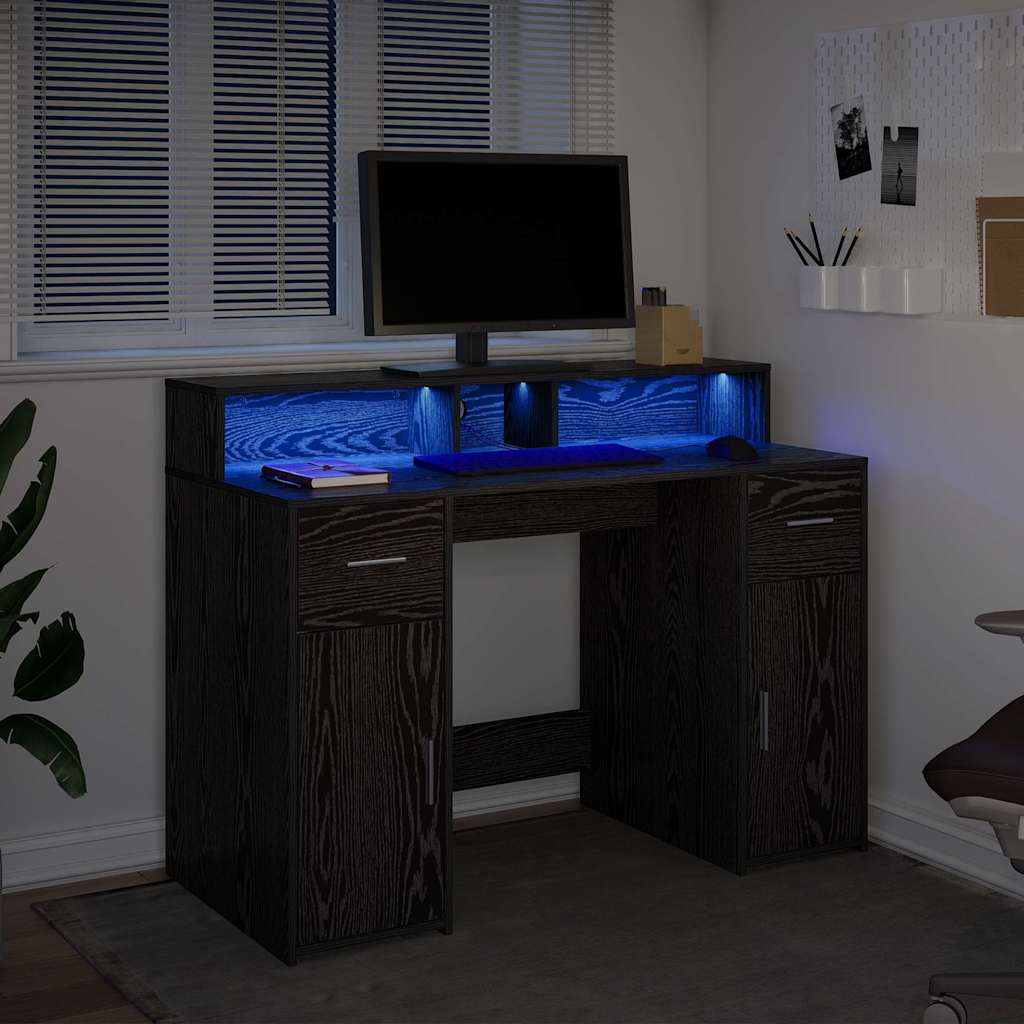 Stalas juoda ąžuolo 120 x 55 x 91 cm Apdirbta mediena