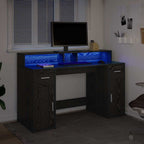 Stalas juoda ąžuolo 140 x 55 x 91 cm Apdirbta mediena