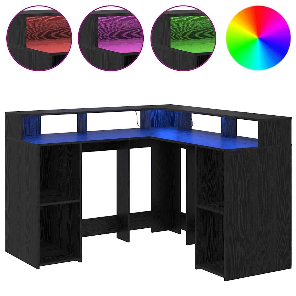 Stalas Juodas ąžuolas 130 x 130 x 91 cm Apdirbta mediena