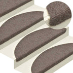 Laiptų kilimėliai, lipnūs, 20 vnt., 56x17x3 cm, smėlio spalvos, pusapvaliai