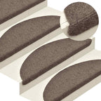 Laiptų kilimėliai, lipnūs, 30 vnt., 56x17x3 cm, smėlio spalvos, pusapvaliai