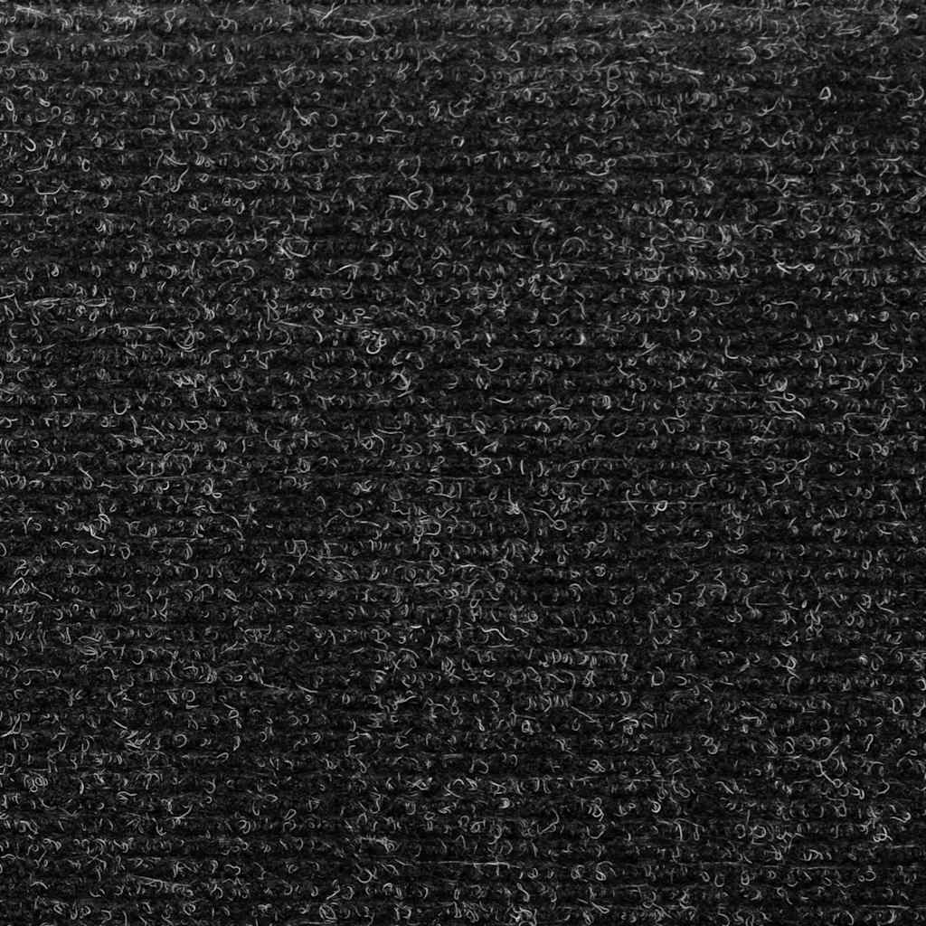 Laiptų kilimėliai, lipnūs, 30 vnt., juodi, 65x21x4 cm, stačiakampiai kraštai
