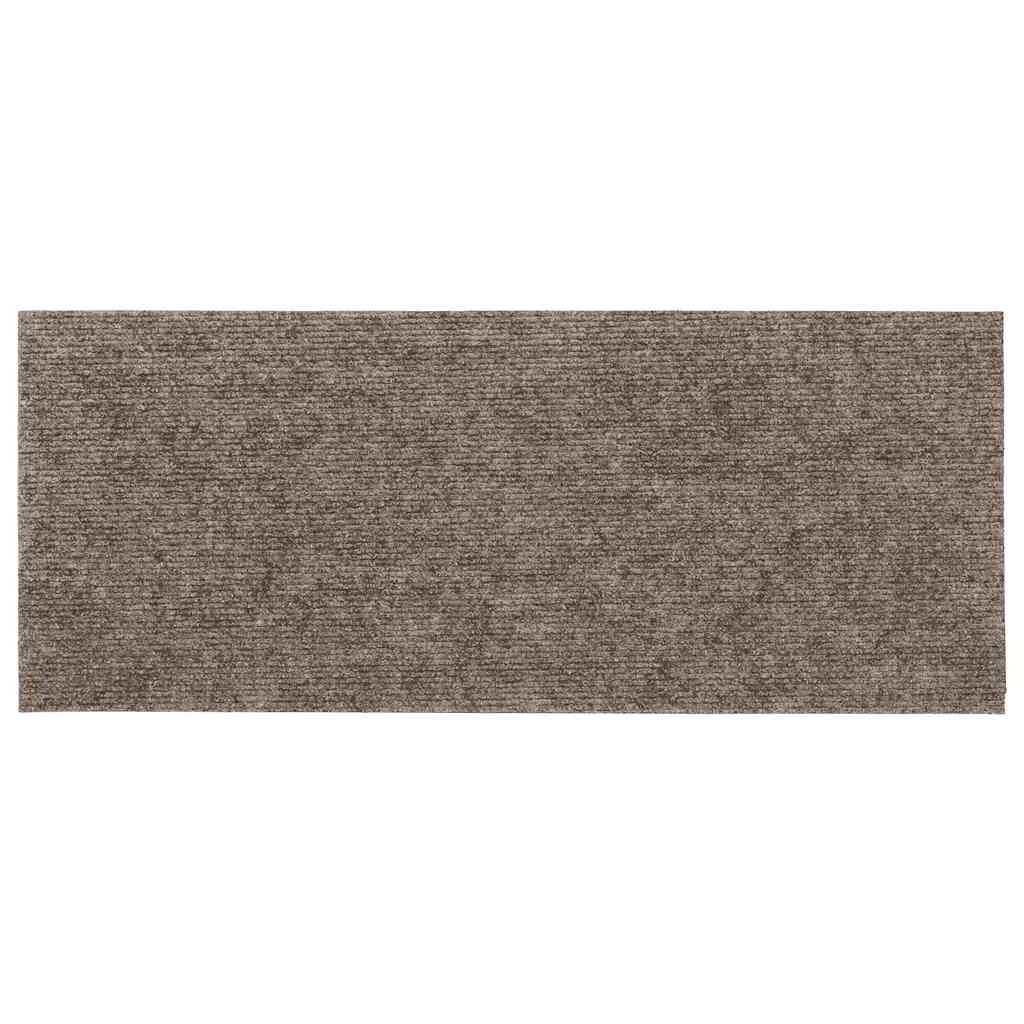 Laiptų kilimėliai, lipnūs, 30 vnt., 60x25 cm, smėlio spalvos, stačiakampiai