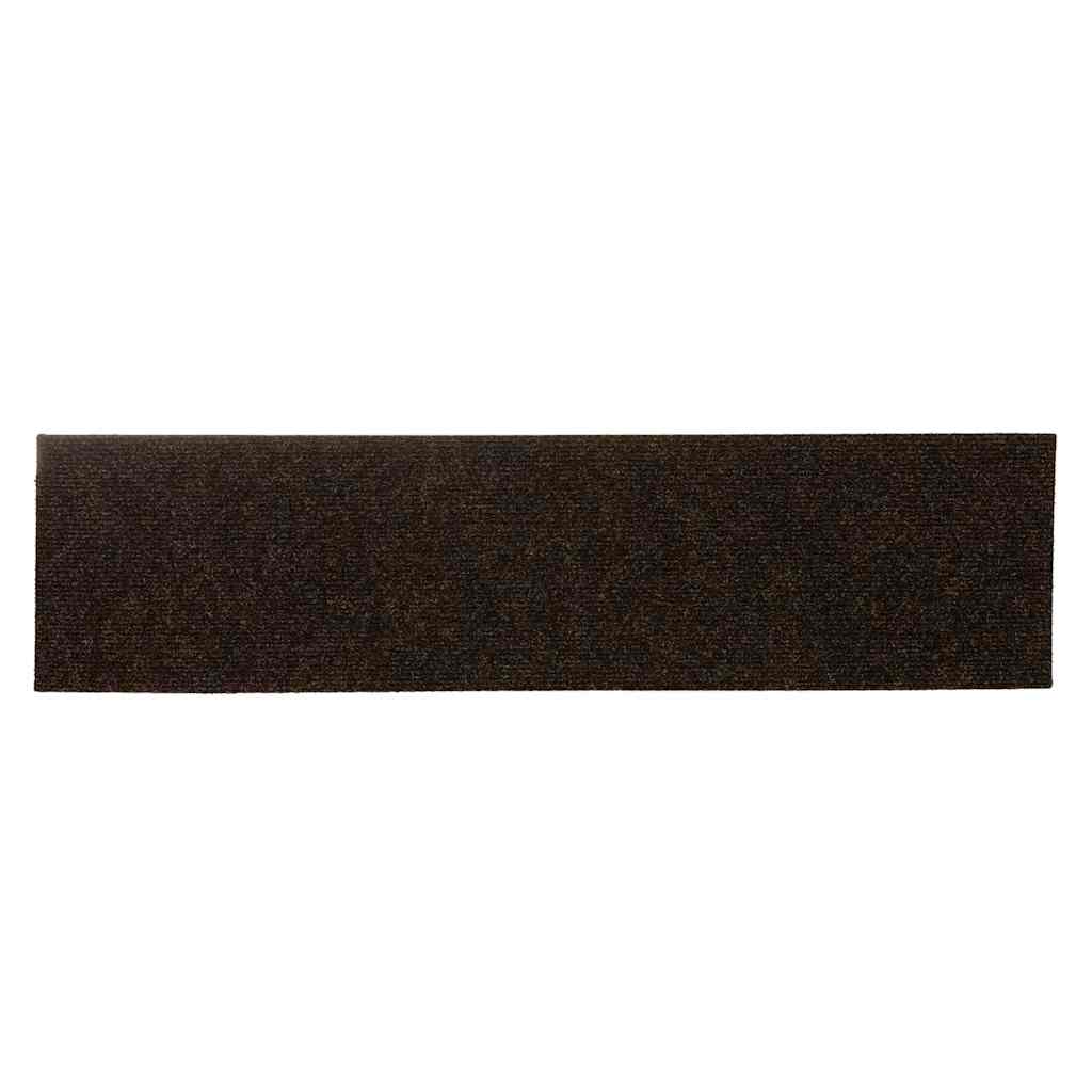 Laiptų kilimėliai, lipnūs, 30 vnt., 76x20 cm, rudi, stačiakampiai