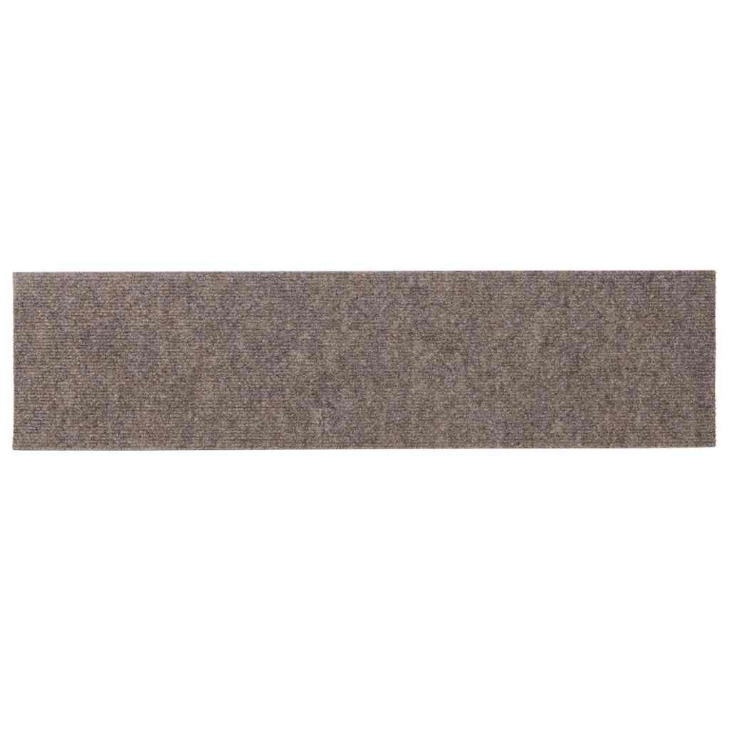 Laiptų kilimėliai, lipnūs, 30 vnt., 76x20 cm, smėlio spalvos, stačiakampiai
