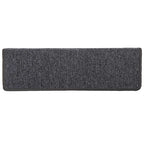 Laiptų kilimėliai, 30 vnt., 65x21x4 cm, tamsiai pilki, stačiakampiai kraštai