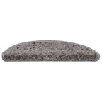 Laiptų kilimėliai, 30 vnt., pilki, 56x17x3 cm, pusapvaliai