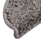 Laiptų kilimėliai, 30 vnt., pilki, 56x17x3 cm, pusapvaliai