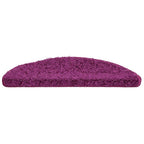 Laiptų kilimėliai, 30 vnt., 56x17x3 cm, violetiniai, pusapvaliai