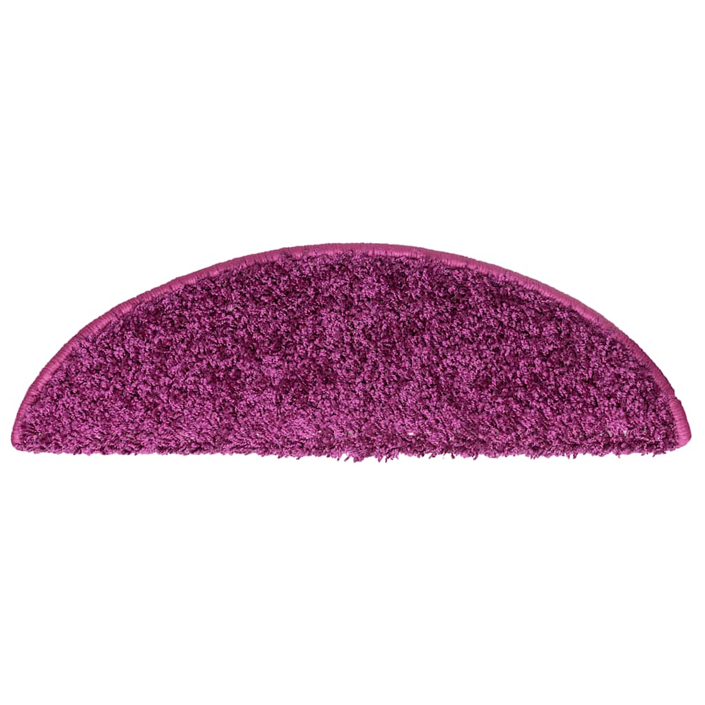 Laiptų kilimėliai, 30 vnt., 56x17x3 cm, violetiniai, pusapvaliai