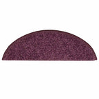 Laiptų kilimėliai, 30 vnt., 56x17x3 cm, tamsiai violetiniai, pusapvaliai