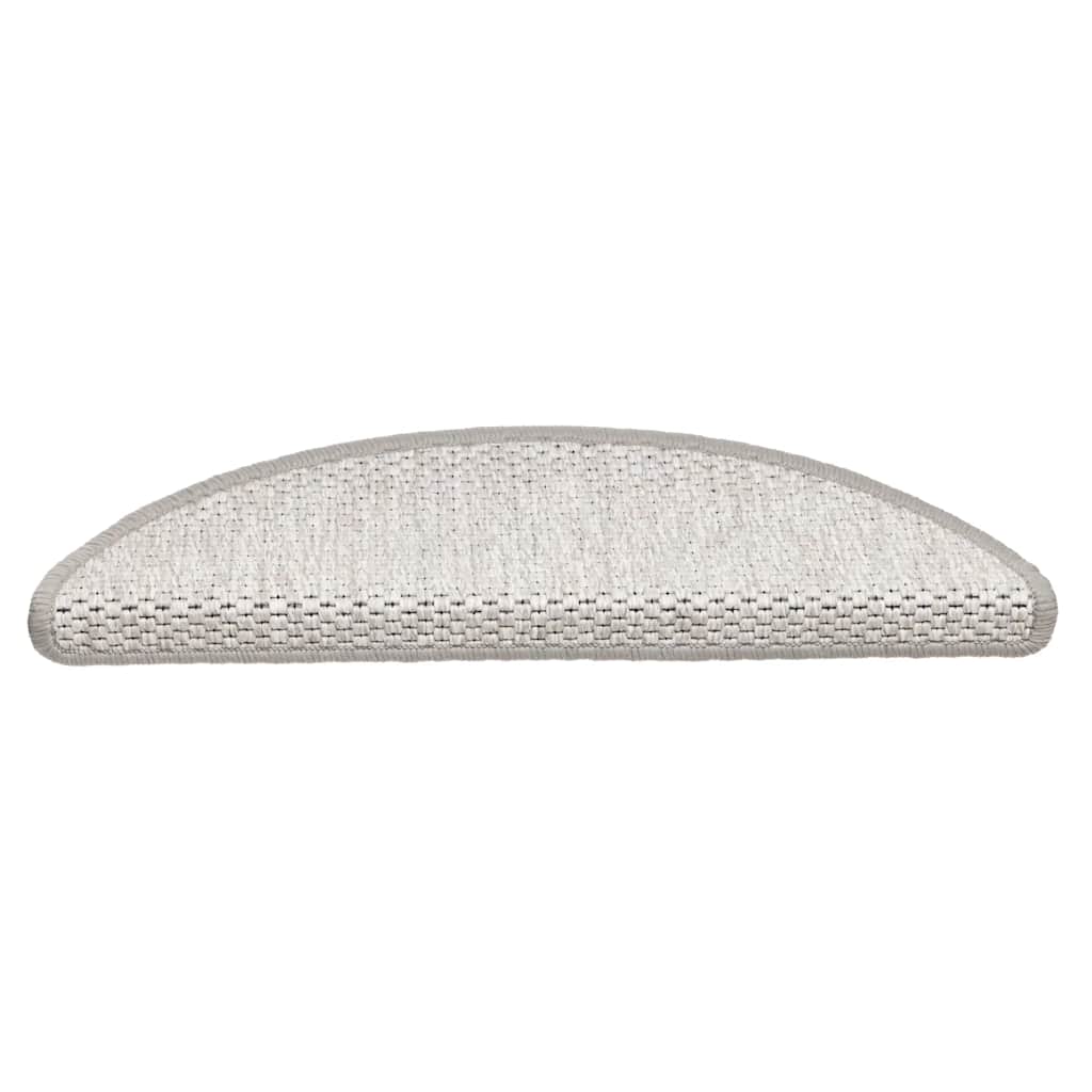 Laiptų kilimėliai Lipni Sisal-Look 30 vnt 56x17x3 cm Platina
