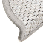 Laiptų kilimėliai Lipni Sisal-Look 30 vnt 56x17x3 cm Platina