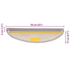 Laiptų kilimėliai Lipni Sisal-Look 30 vnt 56x17x3 cm Platina