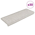 Laiptų kilimėliai Lipni Sisal-Look 30 vnt 65x21x4 cm Platina