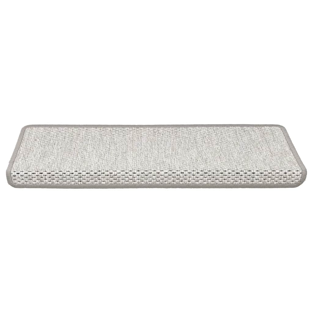 Laiptų kilimėliai Lipni Sisal-Look 30 vnt 65x21x4 cm Platina
