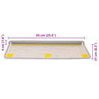 Laiptų kilimėliai Lipni Sisal-Look 30 vnt 65x21x4 cm Platina